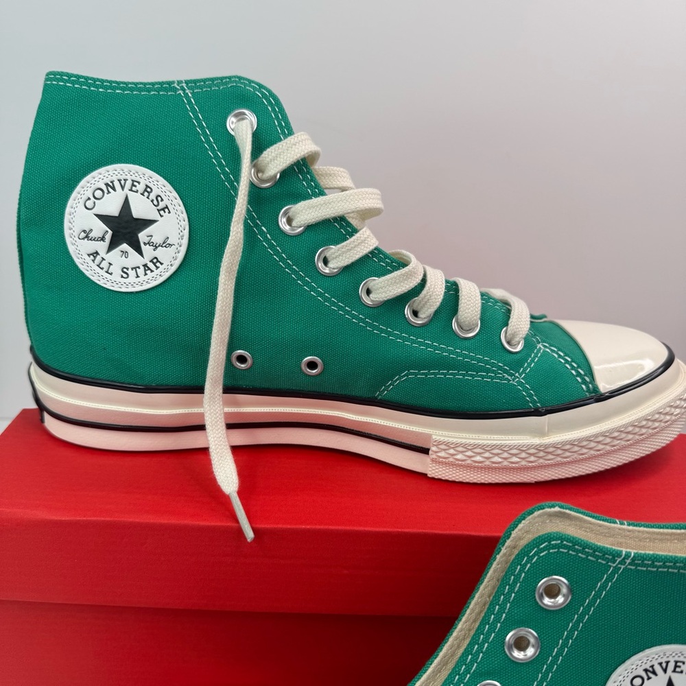Converse Green Chuck 70 Hi Vintage Canvas Midnight Clover Sneakers 168508C NWT - Picture 3 of 10